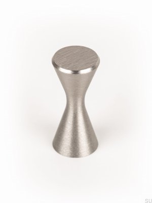Bouton de meuble Diabolo argent brossé