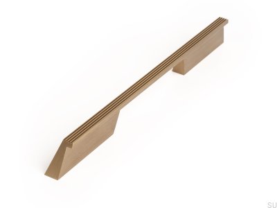 Poignée de meuble longitudinale Rail 192, aluminium, or, brossé, cava