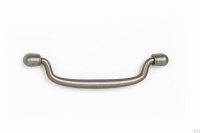 Pendentif 128 poignée de meuble oblongue Gris antique