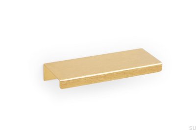 Poignée de meuble Way 64 Edge, aluminium brossé doré