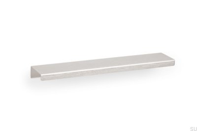 Poignée de meuble pour bordure de meuble Way 128, Aluminium Silver