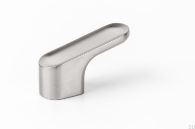 Bouton de meuble en nickel brossé Luv