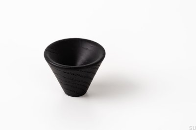 Bouton de Meuble Conic 29 Bois Laqué Noir