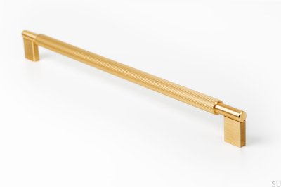 Poignée de meuble oblongue Arpa 320, Aluminium, Doré, Brossé