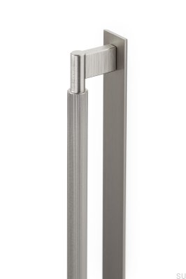 Poignée de meuble longitudinale avec Arpa Plate 1178, Aluminium, Argent, Brossé