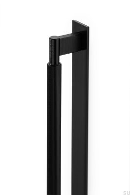 Poignée de meuble longitudinale avec Arpa Plate 1178, Aluminium, Noir, Brossé