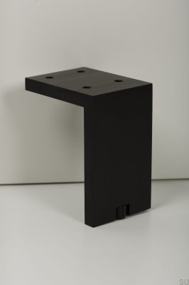 Pied de meuble Fonda 100 Aluminium Noir Brossé