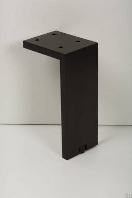 Pied de meuble Fonda 150 Aluminium Noir Brossé