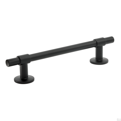 Poignée de meuble allongée Uniform 128 Metal Black Matt