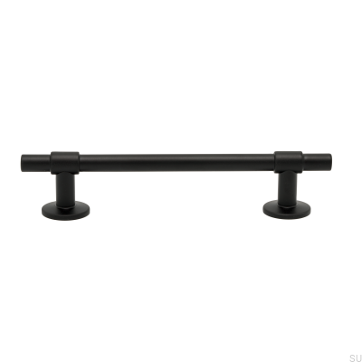Poignée de meuble allongée Uniform 128 Metal Black Matt