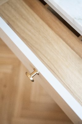 Bouton de meuble Uno Laiton brossé Non laqué