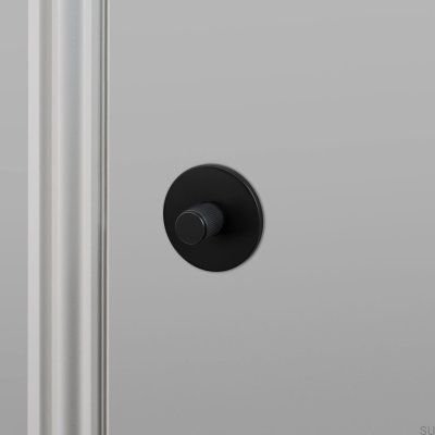 Verrou à bouton noir Linear Steel