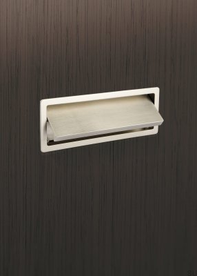 Poignée de meuble encastrée Raso 32 Nickel brossé