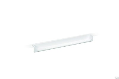 Poignée de meuble encastrée Hide 90 Metal White