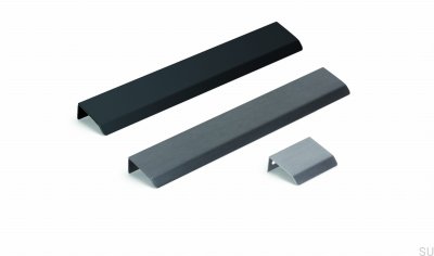 Poignée de meuble Curve 32 Aluminium Gris Bord Brossé