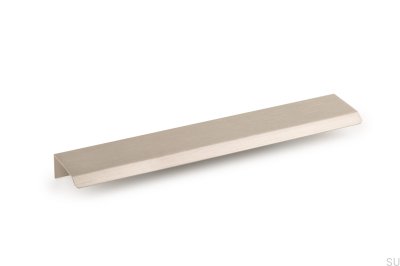 Curve 64 Aluminium Silver Poignée de meuble à bord brossé