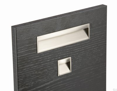 Poignée de meuble encastrée Wave 32 Nickel Brossé