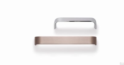 Poignée de meuble allongée Sense 128 Chrome poli