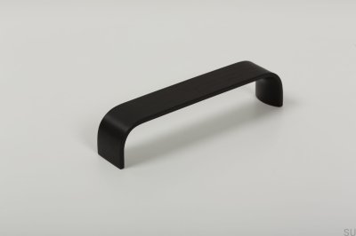 Poignée de meuble allongée Sense 128 Aluminium Noir Brossé