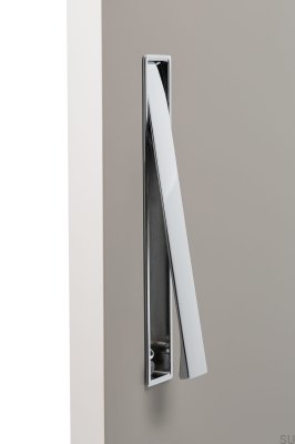 Poignée de meuble encastrée Clos 128 Chrome poli