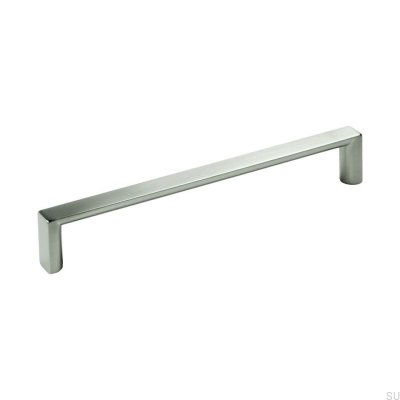 Poignée de meuble allongée 735160 laqué argent