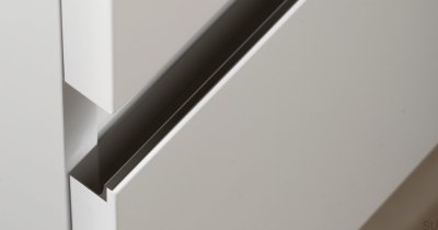 Poignée de meuble Grada 3000 aluminium bord noir