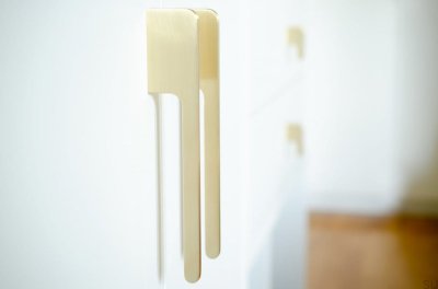 Poignée de meuble Soft Cut 200 Or Laiton Brossé Non Peint