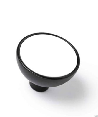 Bouton de meuble Bol noir avec blanc