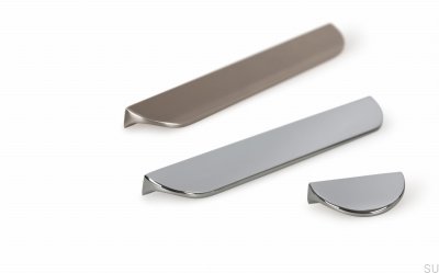 Poignée de meuble allongée Nick 160 Chrome poli
