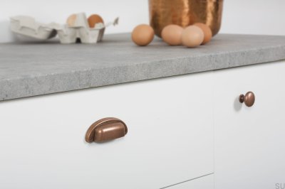 Poignée de meuble coquillage argent antique Petra 64