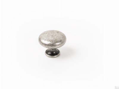 Bouton de meuble antique en argent Duke