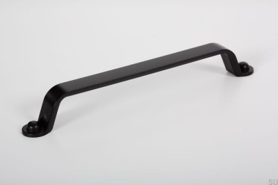 Poignée de meuble allongée Button 160 Métal Noir Mat