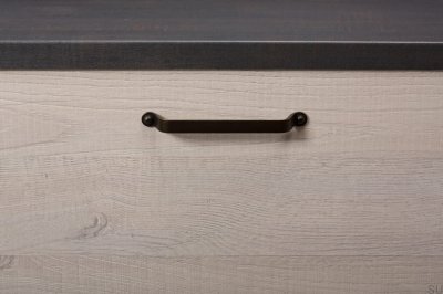 Poignée de meuble allongée Button 160 Métal Noir Mat