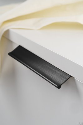Poignée de meuble Wing 256 Aluminium Black Brushed edge