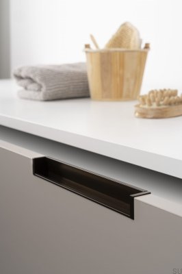 Poignée de meuble encastrée Hexxa 350 Aluminium Marron