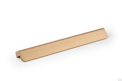 Poignée de meuble oblongue Flapp 128/160 Aluminium Or Brossé Cava