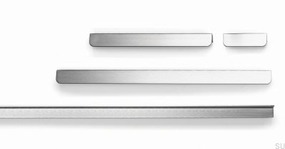 Poignée de meuble allongée Flapp 256 Aluminium Argent Brossé