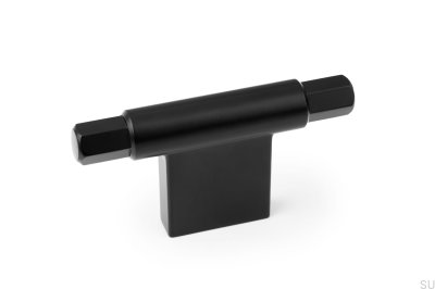 Bouton de meuble T-Bar Prisma Metal Noir Mat