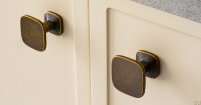 Bouton de meuble Quart Big Rustic Gold