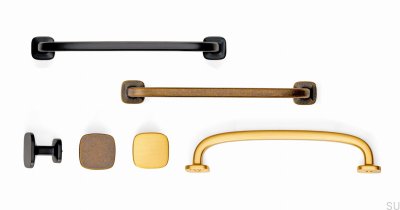 Bouton de meuble Quart Mini Rustic Gold