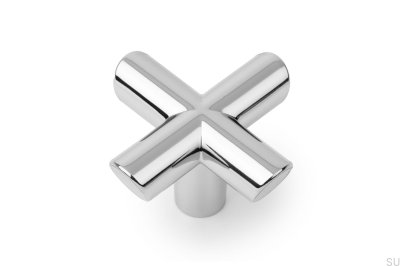 Bouton de meuble Equis chrome poli