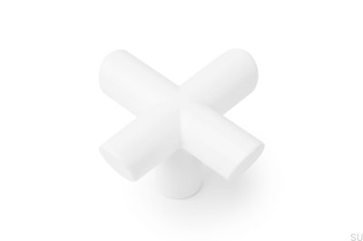 Bouton de meuble Equis Métal Blanc Mat