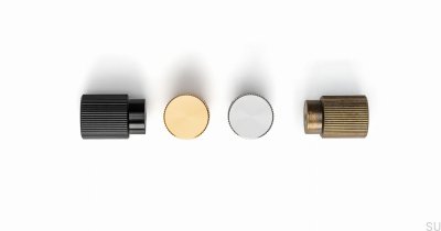 Bouton de meuble en aluminium brossé Arpa