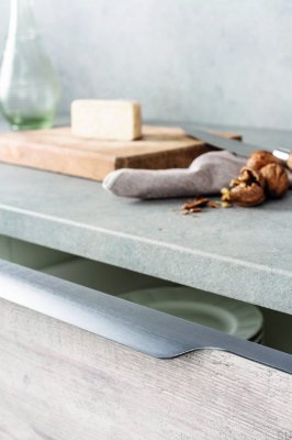 Poignée de meuble Vector edge 0434 597 Aluminium brossé gris