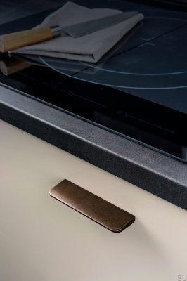 Poignée de meuble allongée Peak 64 Aluminium Metallic Brown