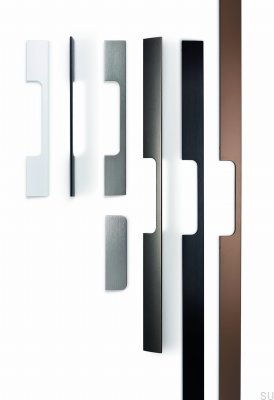 Poignée de meuble allongée Peak 1120 Aluminium Marron Métallisé