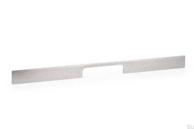 Peak 448 Poignée de meuble allongée en aluminium argent brossé
