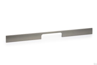 Poignée de meuble allongée Peak 448 Aluminium Metallic Grey