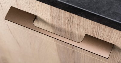 Poignée de meuble allongée Peak 768 Aluminium Marron Métallisé