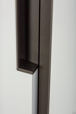 Poignée de meuble encastrée Hexxa 350 Aluminium Gris Métallisé
